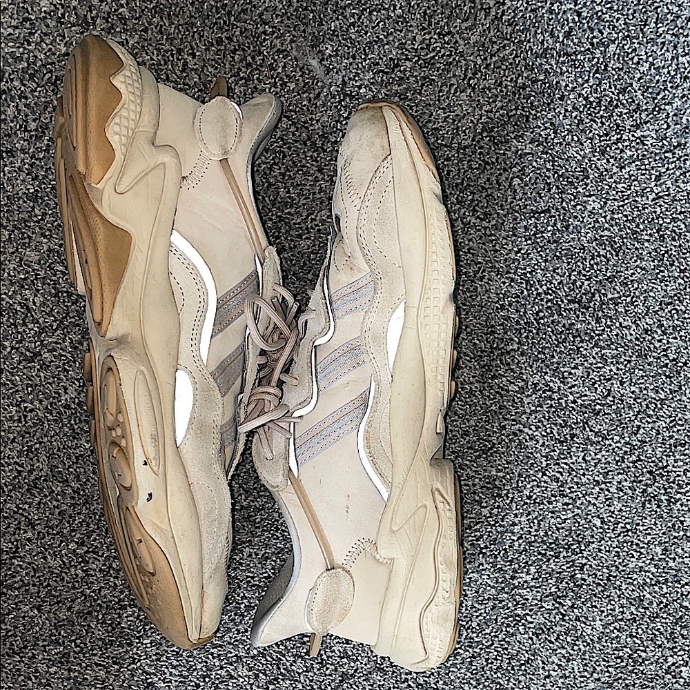 Adidas Cream and White Casual Sneakers